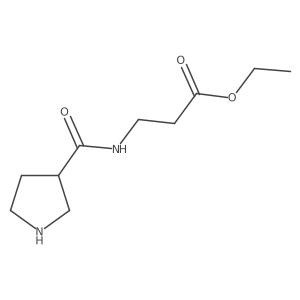 Ethyl 3-[(pyrrolidin-3-yl)formamido]propanoate结构式