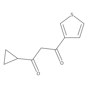 1-Cyclopropyl-3-(thiophen-3-yl)propane-1,3-dione结构式