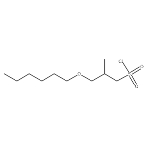 3-(Hexyloxy)-2-methylpropane-1-sulfonyl chloride Structure