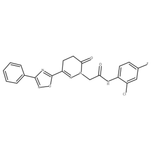 N-(2-chloro-4-fluorophenyl)-2-[6-oxo-3-(3-phenyl-1,2,4-oxadiazol-5-yl)-5,6-dihydropyridazin-1(4H)-yl]acetamide Structure