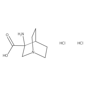 3-Amino-1-azabicyclo[2.2.2]octane-3-carboxylic acid dihydrochloride结构式