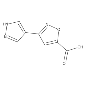 3-(1H-pyrazol-4-yl)-1,2-oxazole-5-carboxylic acid结构式
