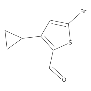 5-Bromo-3-cyclopropylthiophene-2-carbaldehyde结构式