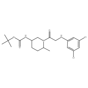 Tert-butyl 1-(2-(3,5-dichlorophenylamino)acetyl)-6-methylpiperidin-3-ylcarbamate Structure