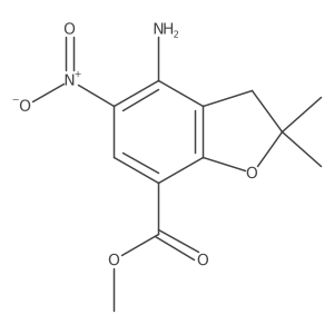 Methyl 4-amino-2,2-dimethyl-5-nitro-2,3-dihydrobenzofuran-7-carboxylate Structure