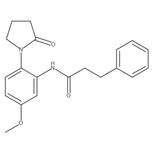 N-[5-methoxy-2-(2-oxopyrrolidin-1-yl)phenyl]-3-phenylpropanamide Structure