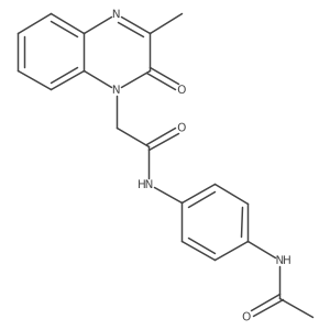 N-(4-acetamidophenyl)-2-(3-methyl-2-oxoquinoxalin-1(2H)-yl)acetamide结构式
