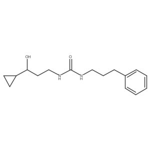 1-(3-Cyclopropyl-3-hydroxypropyl)-3-(3-phenylpropyl)urea结构式