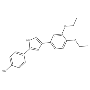 4-(5-(3,4-Diethoxyphenyl)-1H-1,2,4-triazol-3-yl)aniline Structure