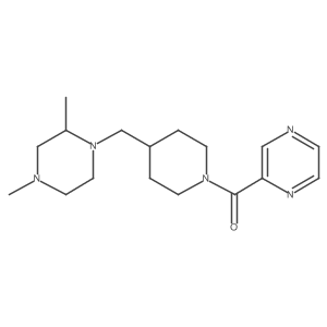 (4-((2,4-Dimethylpiperazin-1-yl)methyl)piperidin-1-yl)(pyrazin-2-yl)methanone Structure