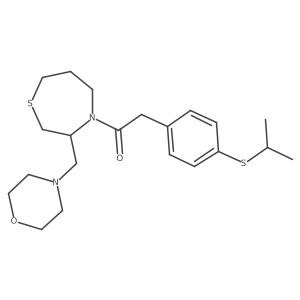 2-(4-(Isopropylthio)phenyl)-1-(3-(morpholinomethyl)-1,4-thiazepan-4-yl)ethanone Structure