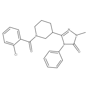 5-[1-(2-chlorobenzoyl)-3-piperidyl]-2-methyl-4-phenyl-1,2,4-triazol-3-one结构式