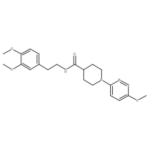 N-[2-(3,4-dimethoxyphenyl)ethyl]-1-(6-methoxypyridazin-3-yl)piperidine-4-carboxamide结构式