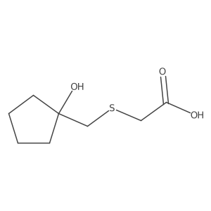2-{[(1-Hydroxycyclopentyl)methyl]sulfanyl}acetic acid Structure