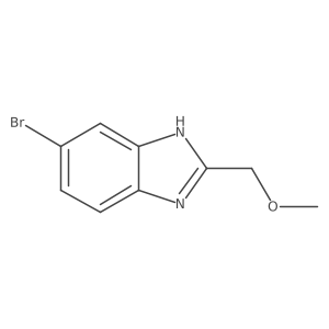 6-bromo-2-(methoxymethyl)-1H-1,3-benzodiazole结构式