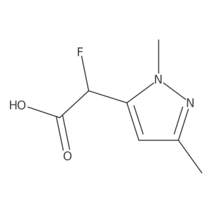 2-(1,3-Dimethyl-1H-pyrazol-5-yl)-2-fluoroacetic acid Structure