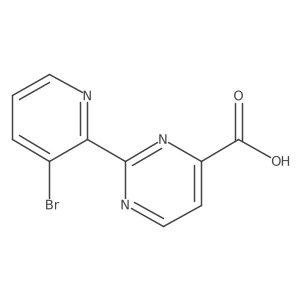 2-(3-Bromopyridin-2-yl)pyrimidine-4-carboxylic acid结构式