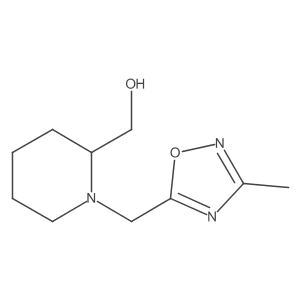 {1-[(3-Methyl-1,2,4-oxadiazol-5-yl)methyl]piperidin-2-yl}methanol结构式