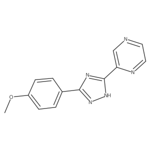 2-(5-(4-methoxyphenyl)-1H-1,2,4-triazol-3-yl)pyrazine Structure