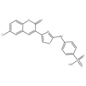 4-[[4-(6-Chloro-2-oxochromen-3-yl)-1,3-thiazol-2-yl]amino]benzenesulfonamide Structure