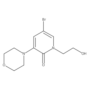 5-bromo-1-(2-hydroxyethyl)-3-morpholinopyridin-2(1H)-one Structure
