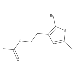 3-Thiopheneethanol, 2-bromo-5-iodo-, 3-acetate结构式