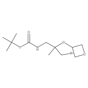 tert-butyl N-[3-bromo-2-methyl-2-(oxetan-3-yloxy)propyl]carbamate结构式
