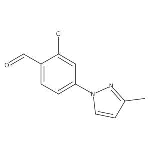 2-Chloro-4-(3-methyl-1H-pyrazol-1-yl)benzaldehyde结构式