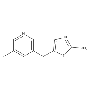 5-[(5-Fluoropyridin-3-yl)methyl]-1,3-thiazol-2-amine结构式