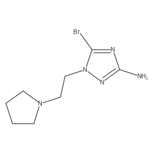 5-Bromo-1-[2-(pyrrolidin-1-yl)ethyl]-1H-1,2,4-triazol-3-amine Structure