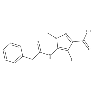 4-fluoro-1-methyl-5-(2-phenylacetamido)-1H-pyrazole-3-carboxylic acid Structure