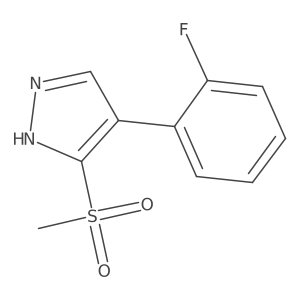 4-(2-Fluorophenyl)-3-(methylsulfonyl)-1H-pyrazole Structure