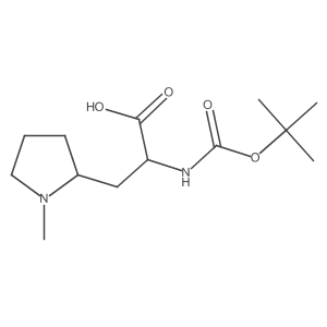 2-{[(Tert-butoxy)carbonyl]amino}-3-(1-methylpyrrolidin-2-yl)propanoic acid结构式