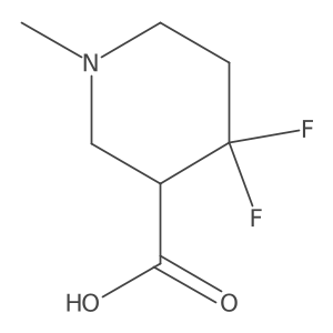 4,4-Difluoro-1-methylpiperidine-3-carboxylic acid Structure