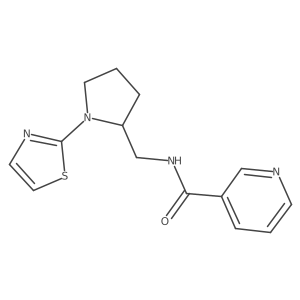 N-((1-(thiazol-2-yl)pyrrolidin-2-yl)methyl)nicotinamide结构式