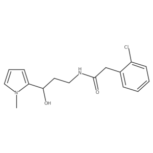 2-(2-chlorophenyl)-N-(3-hydroxy-3-(1-methyl-1H-pyrrol-2-yl)propyl)acetamide Structure