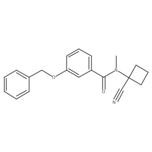 3-(benzyloxy)-N-(1-cyanocyclobutyl)-N-methylbenzamide结构式