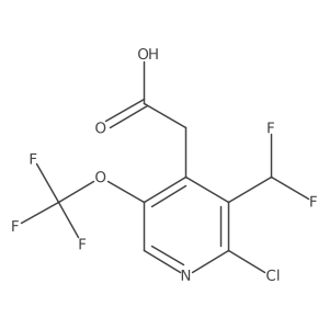 2-(2-Chloro-3-(difluoromethyl)-5-(trifluoromethoxy)pyridin-4-yl)acetic acid结构式