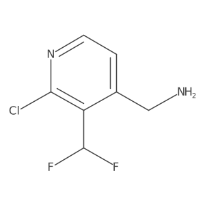(2-Chloro-3-(difluoromethyl)pyridin-4-yl)methanamine Structure