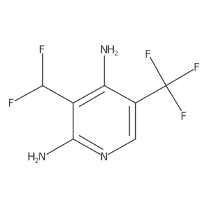 3-(Difluoromethyl)-5-(trifluoromethyl)pyridine-2,4-diamine结构式