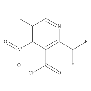 2-(Difluoromethyl)-5-iodo-4-nitropyridine-3-carbonyl chloride结构式