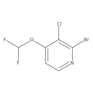 2-Bromo-3-chloro-4-(difluoromethoxy)pyridine Structure