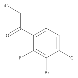 2-Bromo-1-(3-bromo-4-chloro-2-fluorophenyl)ethanone Structure