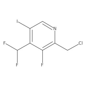 2-(Chloromethyl)-4-(difluoromethyl)-3-fluoro-5-iodopyridine Structure