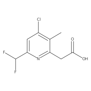 2-(4-Chloro-6-(difluoromethyl)-3-methylpyridin-2-yl)acetic acid Structure
