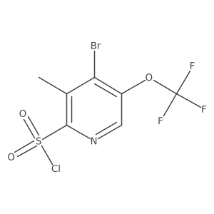 4-Bromo-3-methyl-5-(trifluoromethoxy)pyridine-2-sulfonyl chloride结构式
