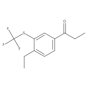 1-(4-Ethyl-3-(trifluoromethylthio)phenyl)propan-1-one Structure