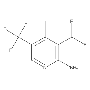 3-(Difluoromethyl)-4-methyl-5-(trifluoromethyl)pyridin-2-amine结构式