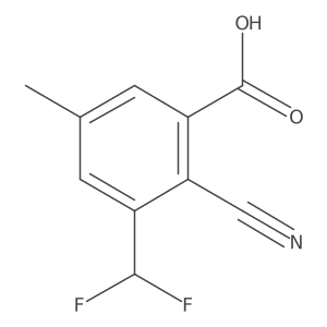 2-Cyano-3-(difluoromethyl)-5-methylbenzoic acid结构式