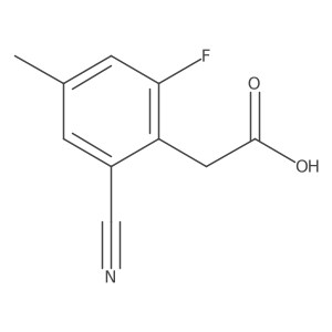 2-(2-Cyano-6-fluoro-4-methylphenyl)acetic acid结构式